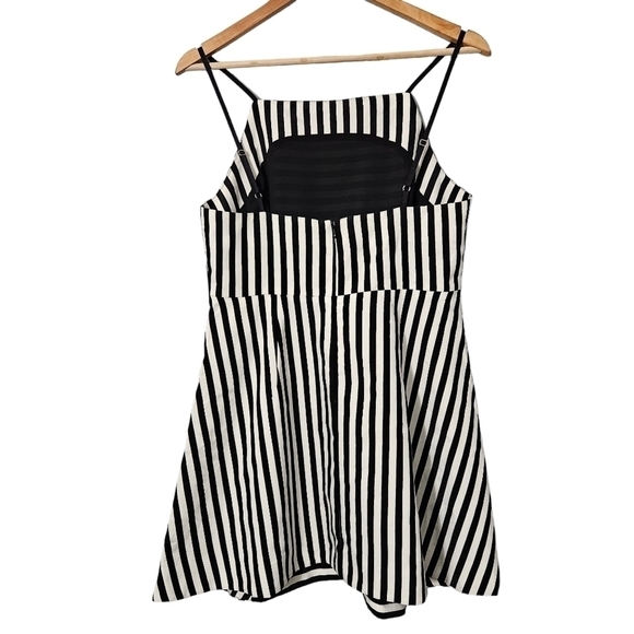 Bec + Bridge Black and White Stripe Fit n Flare Mini Dress - Picture 8 of 12